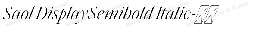 Saol DisplaySemibold Italic字体转换